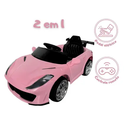 Carrinho Elétrico Infantil Controle Remoto Bateria Bivolt com Som e Luz - Bangtoys - Imagem 3