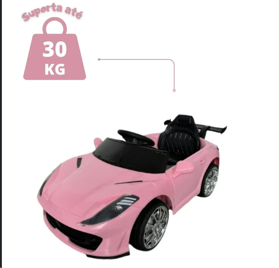 Carrinho Elétrico Infantil Controle Remoto Bateria Bivolt com Som e Luz - Bangtoys - Imagem 4