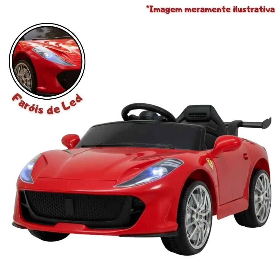 Carrinho Elétrico Infantil Controle Remoto Bateria 12V com Som e Luz - Bangtoys - Imagem 7