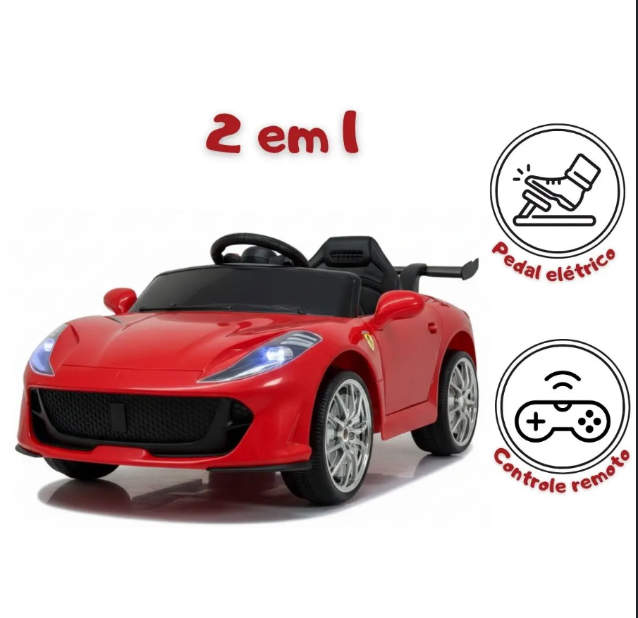 Carrinho Elétrico Infantil Controle Remoto Bateria 12V com Som e Luz - Bangtoys - Imagem 8