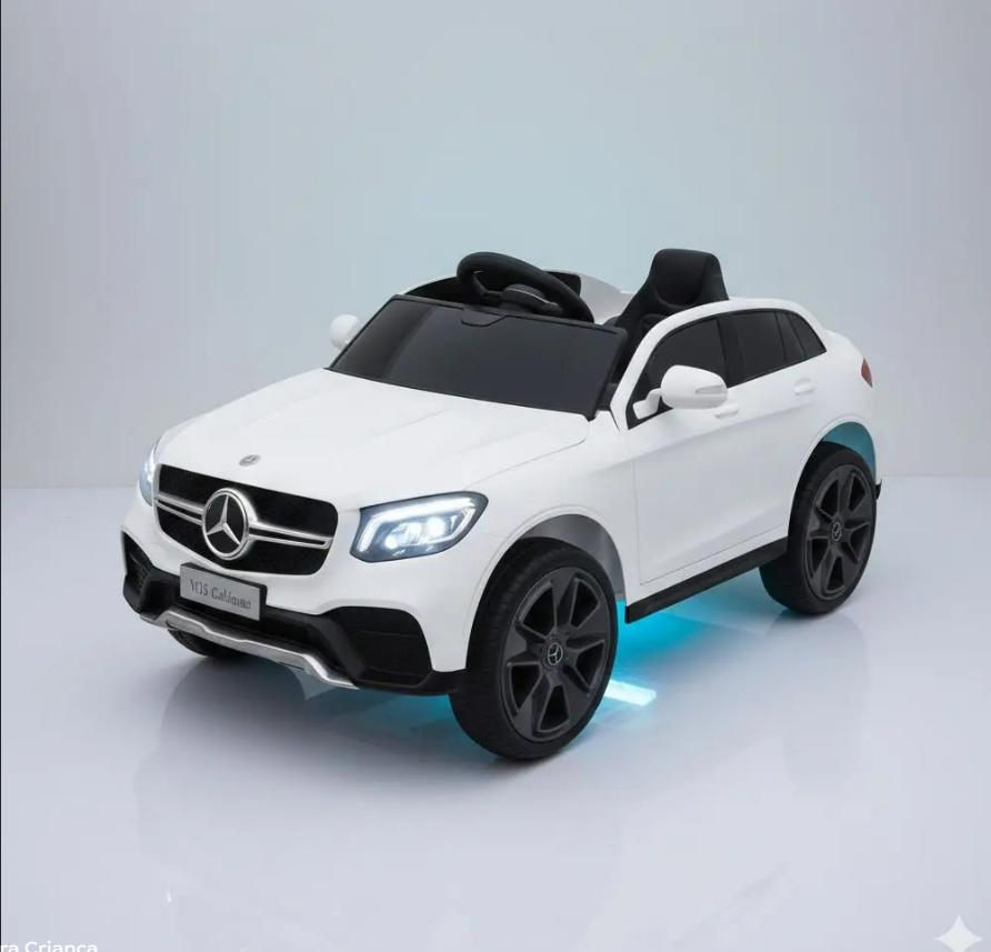 Carrinho Elétrico Infantil Mercedes Benz Branco 12V para Criança