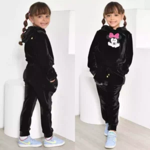 Conjunto Infantil Feminino Veludo Inverno Quentinho Minnie 2 Peças