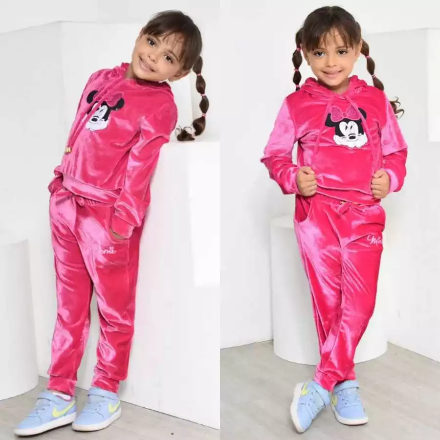 Conjunto Infantil Feminino Veludo Inverno Quentinho Minnie 2 Peças - Imagem 2