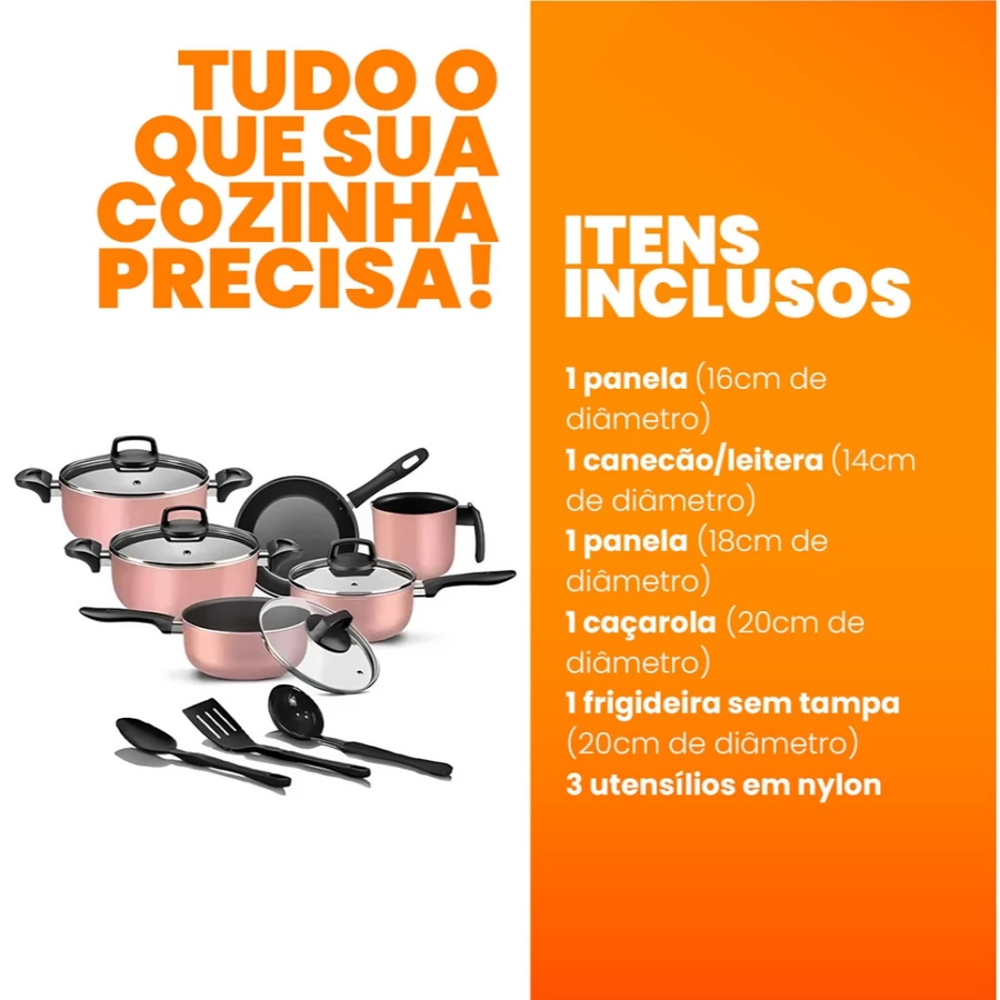 Conjunto de Panelas 9 Peças Antiaderente - Imagem 4