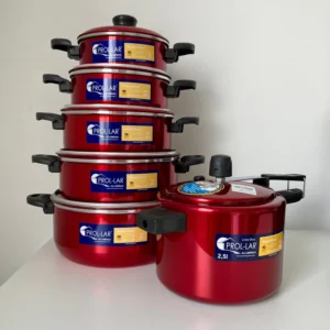 Jogo de Panelas Caçarolas 5 peças + Panela de Pressão 2,5 litros