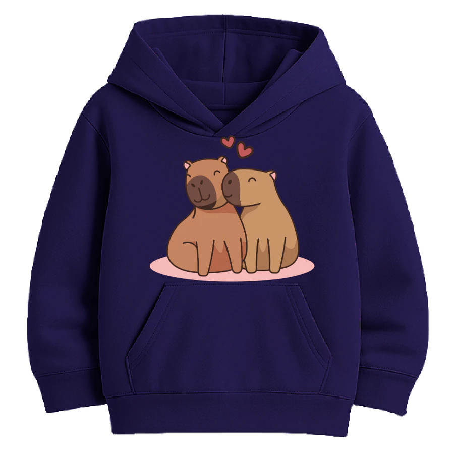 Agasalho Moleton Infantil Capivara Flanelado Com Capuz Quentinho Inverno - Imagem 4