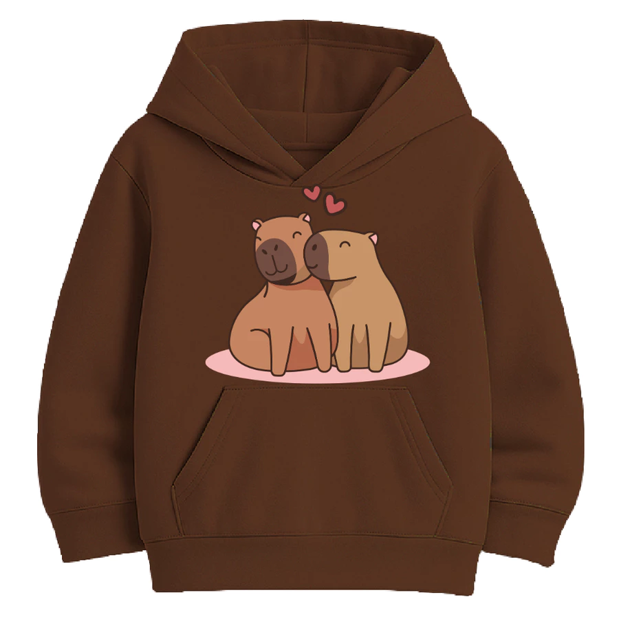 Agasalho Moleton Infantil Capivara Flanelado Com Capuz Quentinho Inverno - Imagem 3