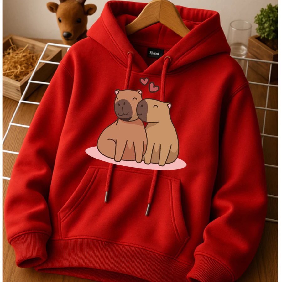 Agasalho Moleton Infantil Capivara Flanelado Com Capuz Quentinho Inverno - Imagem 8