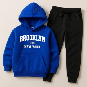 Conjunto Infantil Moleton Brooklyn Premium Inverno Com Capuz Quentinho