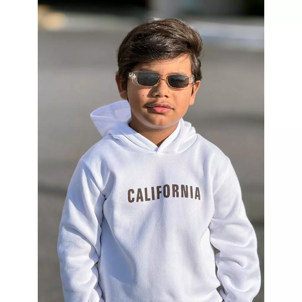 Conjunto Infantil Moleton Flanelado Inverno Com Capuz Estiloso Quentinho - Imagem 5