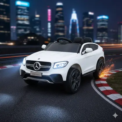 Carrinho Elétrico Infantil Mercedes Benz Branco 12V para Criança - Imagem 3