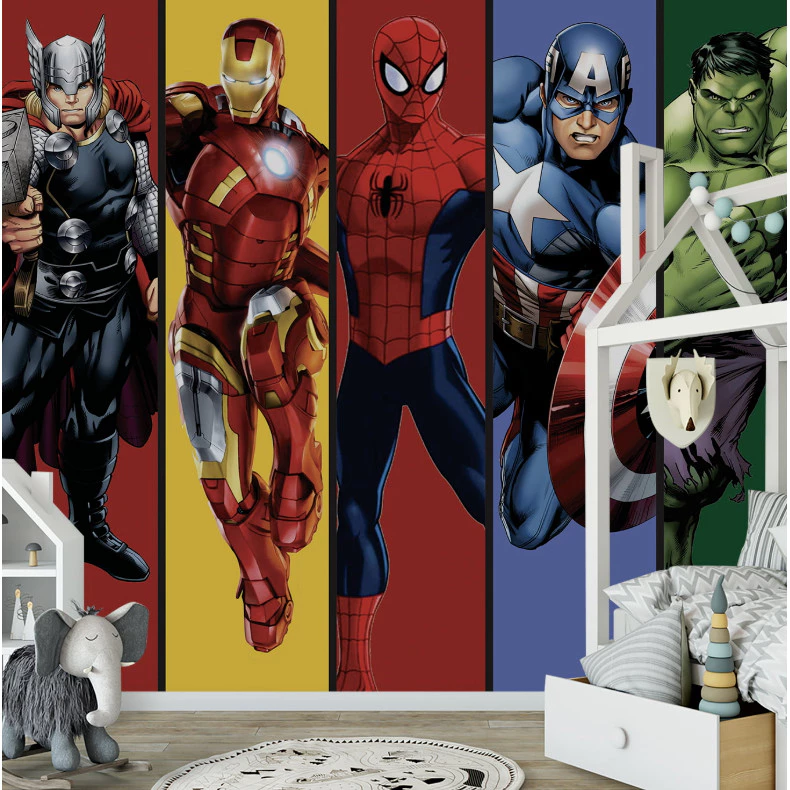 Papel de Parede Infantil Marvel Super Heróis Premium Autocolante