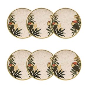 Jogo de 6 Pratos Sobremesa 20 cm Oxford Unni Tropicano